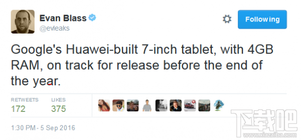 谷歌或推Nexus 7平板继任者Pixel 由华为代工