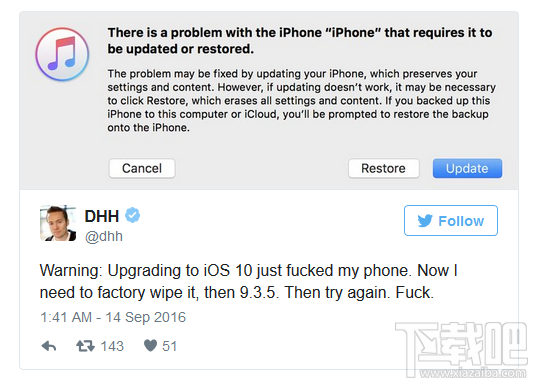 iOS 10升级后变砖苹果已修复 但还是注意备份