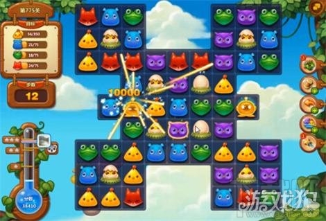 开心消消乐通关图解775关元素的收集