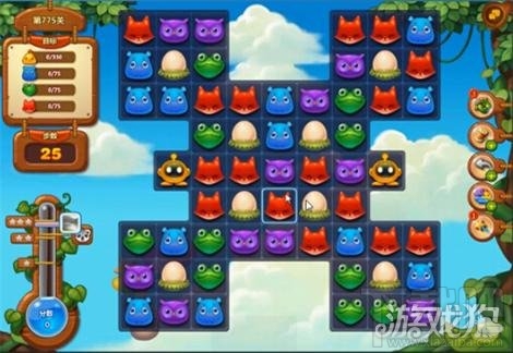 开心消消乐通关图解775关元素的收集