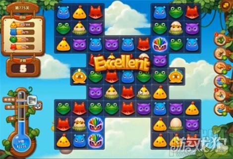 开心消消乐通关图解775关元素的收集