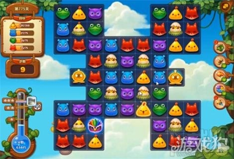 开心消消乐通关图解775关元素的收集