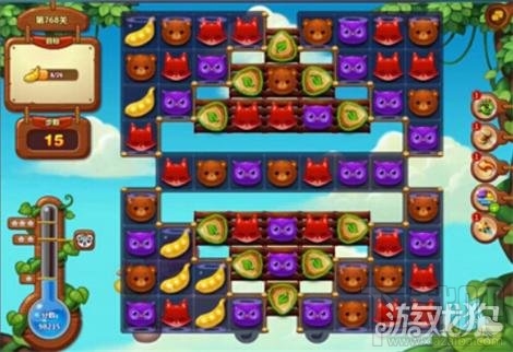开心消消乐768关移动的地板