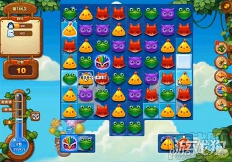 开心消消乐766关拯救被困住的小动物