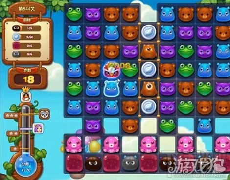 开心消消乐844关多重元素消除技巧