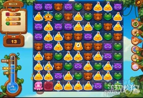 开心消消乐822关染色宝宝变出小黄鸡