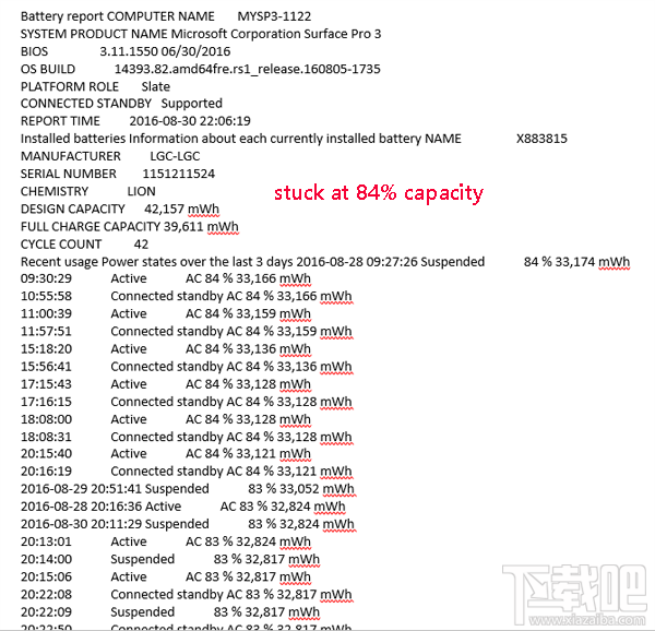 微软Surface Pro 3电池补丁导致电池又出问题