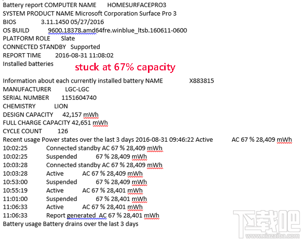 微软Surface Pro 3电池补丁导致电池又出问题