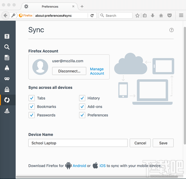 Firefox Sync增加设备管理功能 可远程取消设备同步