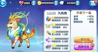 天天酷跑冰魄狼王和九色鹿综合实力对比
