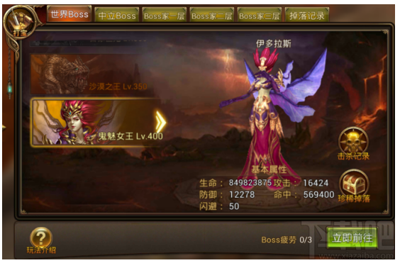 永恒纪元：戒 之世界BOSS详细介绍