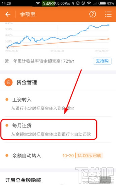 余额宝怎么设置自动还贷