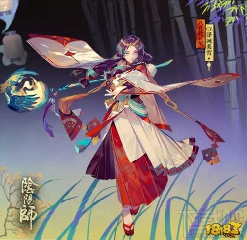 阴阳师八百比丘尼新皮肤图鉴：苍之雀羽和赤之流火