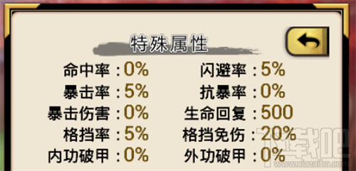 武娘属性系统抢先看