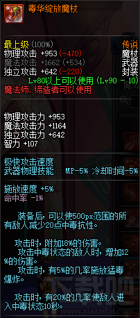 dnf90级魔法师传说武器 dnf90级魔法师传说武器属性介绍