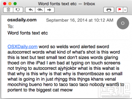 Mac OS X中的邮件字体大小怎么改？Mac OS X邮件字体大小修改方法