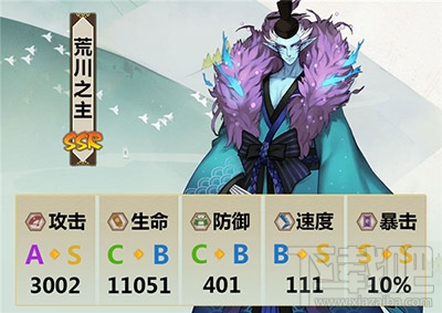 阴阳师手游SSR式神六星满级属性面板介绍