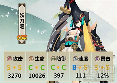 阴阳师手游SSR式神六星满级属性面板介绍