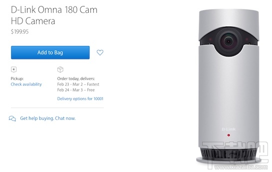 D-Link Omna 180 Cam HD安全摄像头上架苹果官网 月底将陆续开售！