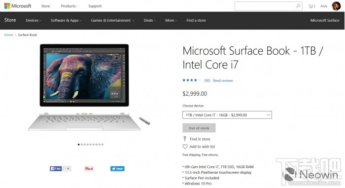 微软Surface Book/Pro 4降价提性：性能为MBP 3倍
