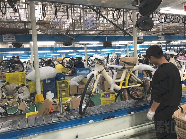 国内比较大共享单车工厂高能产量：10分钟下线16辆