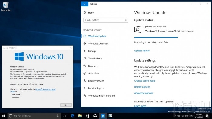 Windows 10 Build 15058发布：取消水印和过期时间