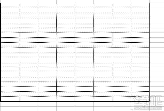 excel2016表格边框线内边框虚线如何添加