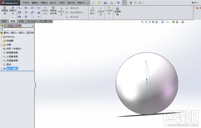 SolidWorks立体的圆球怎么画