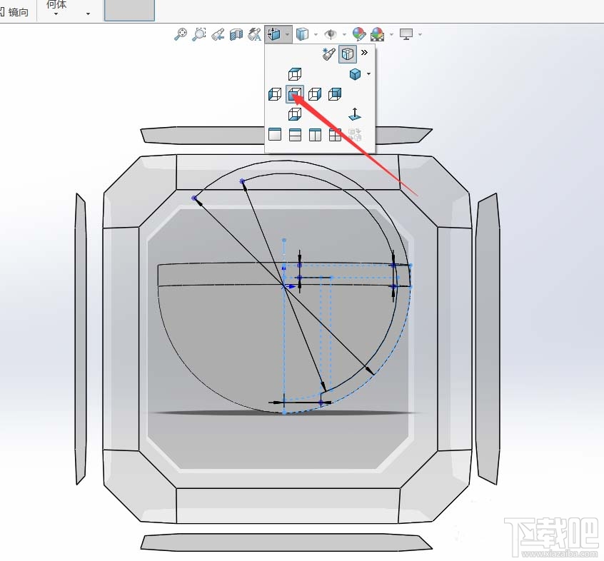 SolidWorks2016草图正视视角如何切回