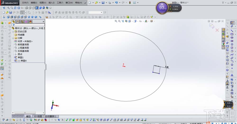 SolidWorks沿着圆环画螺旋线方法