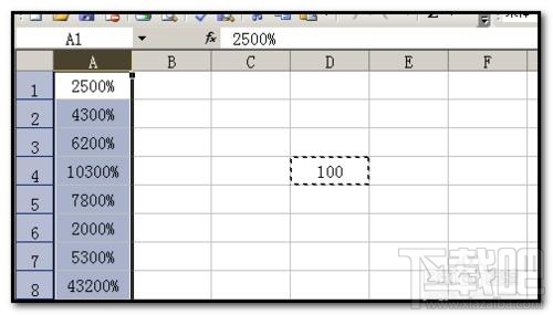 excel2016工作表数据怎么批量加百分号