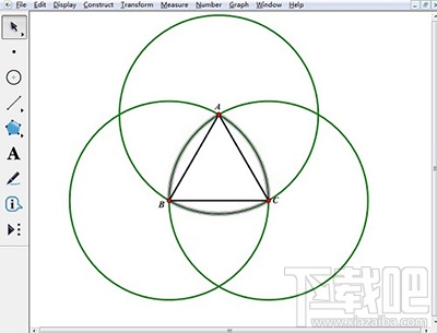 几何画板怎么画莱洛三角形图文
