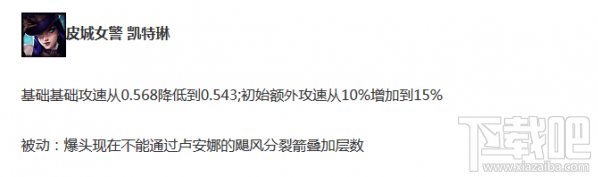 lol7.11凯特琳出飓风还是电刀 lol7.11女警出装推荐