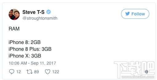 iPhone X运行内存多大？iPhone8/8P运行内存多少？