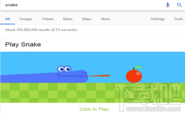 谷歌搜索框输入“snake”会有什么？谷歌输入snake有什么变化？
