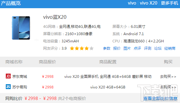 vivo X20哪个版本值得购买？vivo X20各版本对比分析