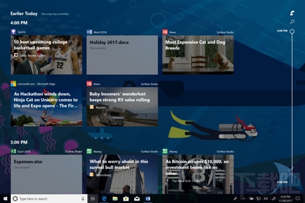 Win 10 Build 17063发布：Timeline功能上线