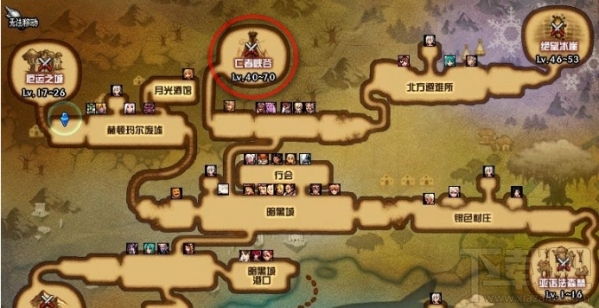 dnf悲叹之塔位置在哪？