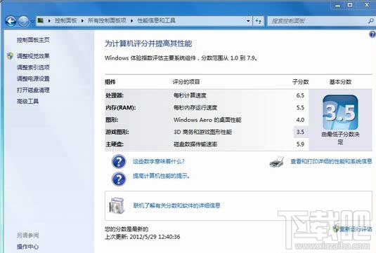 Win7体验指数是什么