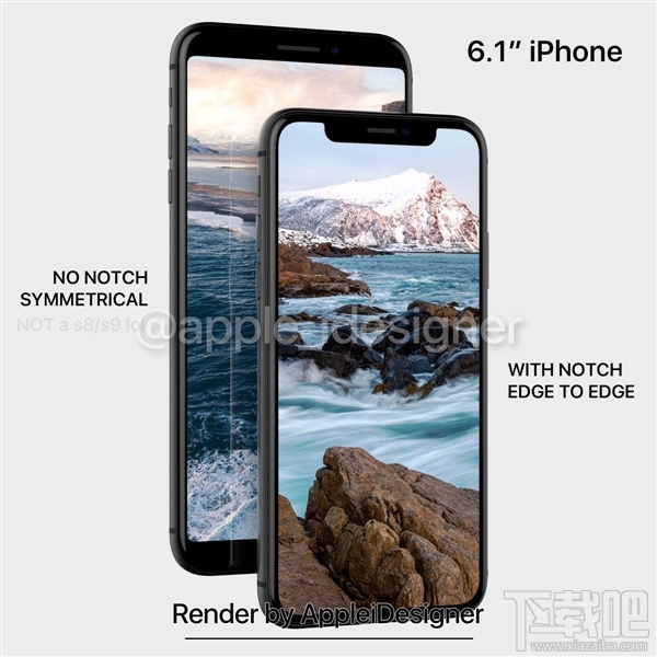 2018iPhone概念图：6.1寸 18：9全面屏