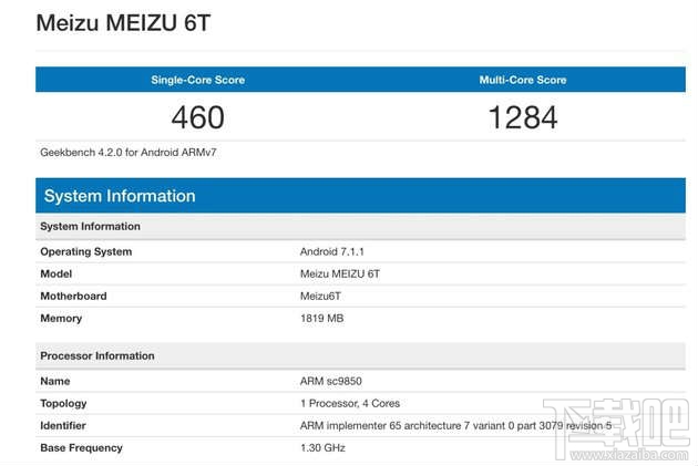 魅蓝6t跑分多少，魅蓝6tGeekBench跑分爆光