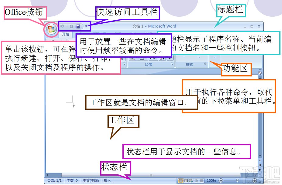 Office2007应用程序工作界面