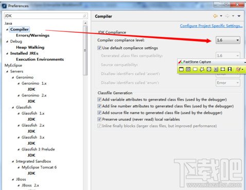 MyEclipse如何修改JDK编译版本信息