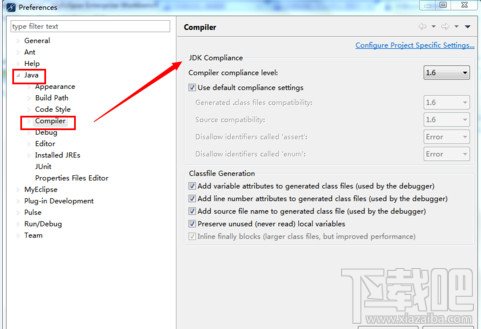 MyEclipse如何修改JDK编译版本信息