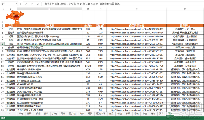 2014天猫双12官方爆款清单下载使用指南