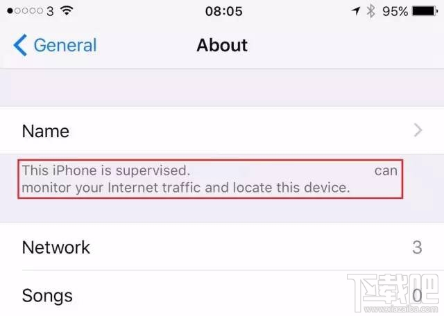 iphone ios9.3版本隐藏功能:"这部iphone受到了监控"