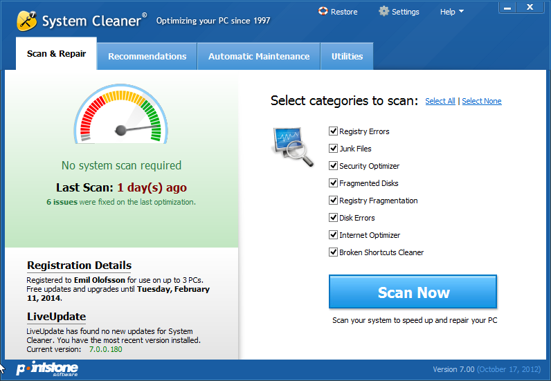 System Cleaner7.7.35.740 官方版