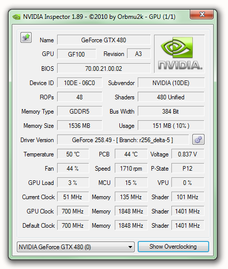 NVIDIA Inspector显卡检测软件1.9.7.3 绿色版