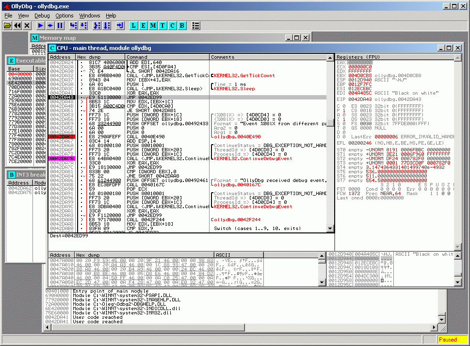 ollydbg2.01 绿色版