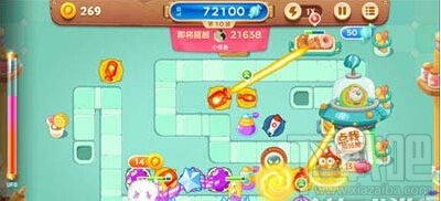 保卫萝卜3糖果赛飞碟怎么打